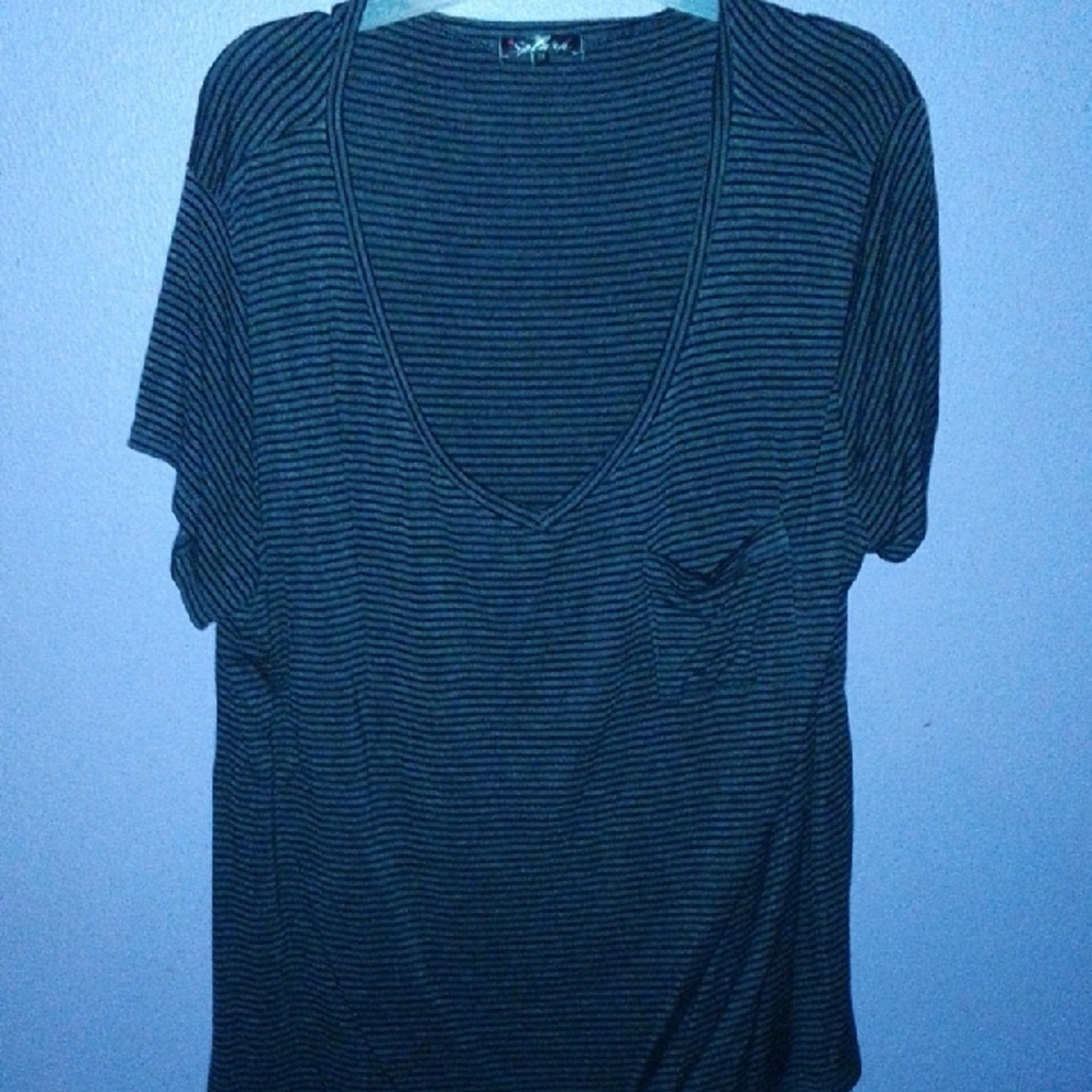 Striped V-Neck T-Shirt